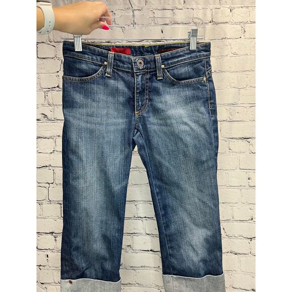 Adriano Goldschmied Stilt Roll-Up Capri Denim Jeans - Picture 3 of 5